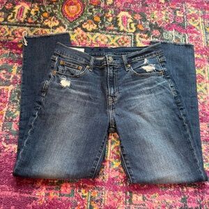 GAP Girlfriend Mid Rise Blue Jeans